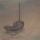 Thumb Eines Segelschiff im Nebel